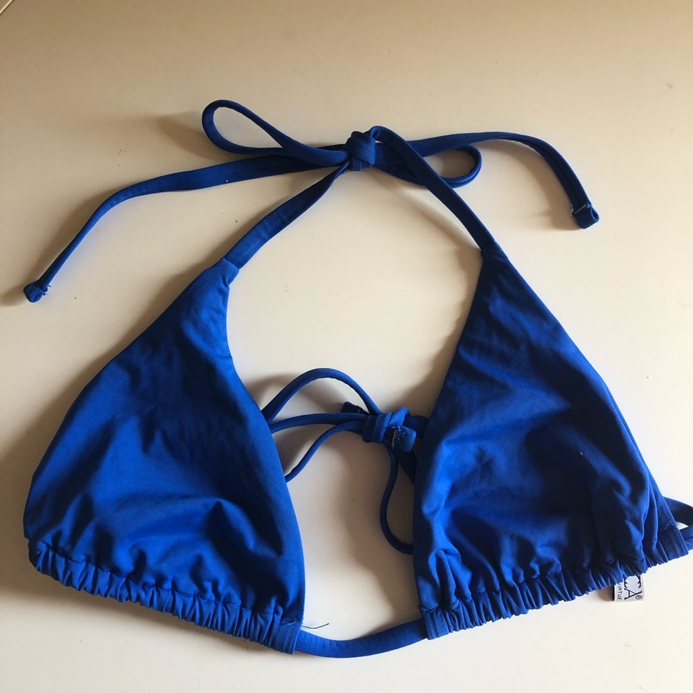 BECCA Blue String Bikini Top